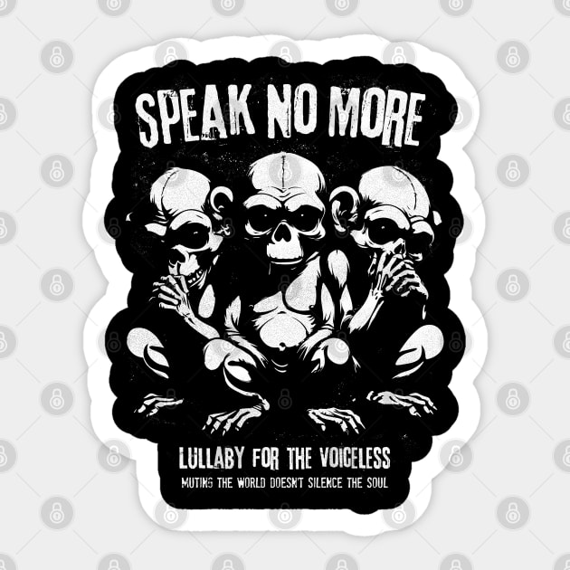 SPEAK NO MORE Sticker by artslaves